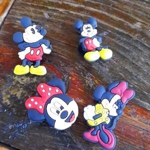 Lot of 4 Mickey & Minnie Jibbitz (NWOT)
